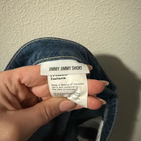 PAIGE Jimmy Jimmy Short Women's Dark Blue Jean Shorts Size 31 - Picture 10 of 10